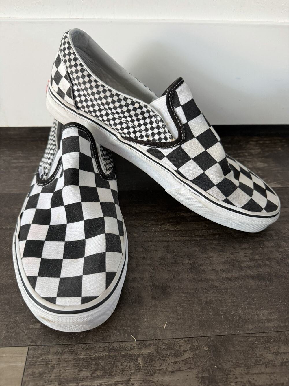 Vans Classic Slip-On Checkerboard Black White Men’s Size 11 Skate Shoes